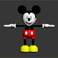 Mickey Mouse Doll With Black Ears White Face Red Shorts And Yellow Shoes
