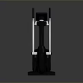 Black Elliptical Trainer Fitness Equipment With Ergonomic Design For Home Use