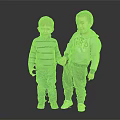 Two Little Boys Holding Hands In Casual Outfits