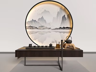 New Chinese Tea Table 3d model
