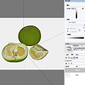 Fresh Green Pomelo Fruit With Peeled Half And Sliced Segment On White Background
