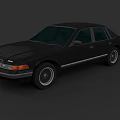 Classic Black Sedan With Front Grille Sleek Body Lines And Black Wheels