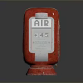 Vintage Red Device With Transparent Window And Label On Black Background