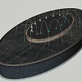 Fountain Pool Fountain Waterscape Yongquan 3d model