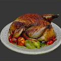 Sorry, the picture mainly shows roasted chicken and vegetables, without any furniture elements. It's impossible to generate a furniture-themed title based on the picture content. Please provide a picture related to furniture.