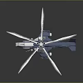 Gray Military Attack Helicopter 3D Model With Multiple Rotors And Aerodynamic Design 3d model