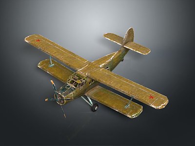 Retro World War II transport aircraft vintage transport aircraft vintage aircraft World War II aircraft 3d model