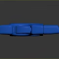 Blue Plastic Buckle Product With Curved Holes And Smooth Surface Design 3d model
