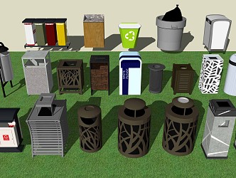 Modern trash can 3d model