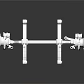 Car Axle Assembly Heavy Duty Metal Construction for Vehicle Suspension System 3D Rendered Durable Design