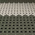 Modern Interior Wall With Geometric Perforated Pattern And Textured 3D Surface Design 3d model