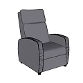 Gray Single Seater Sofa Modern Upholstered Design With Comfortable Armrests And Backrest 3d model