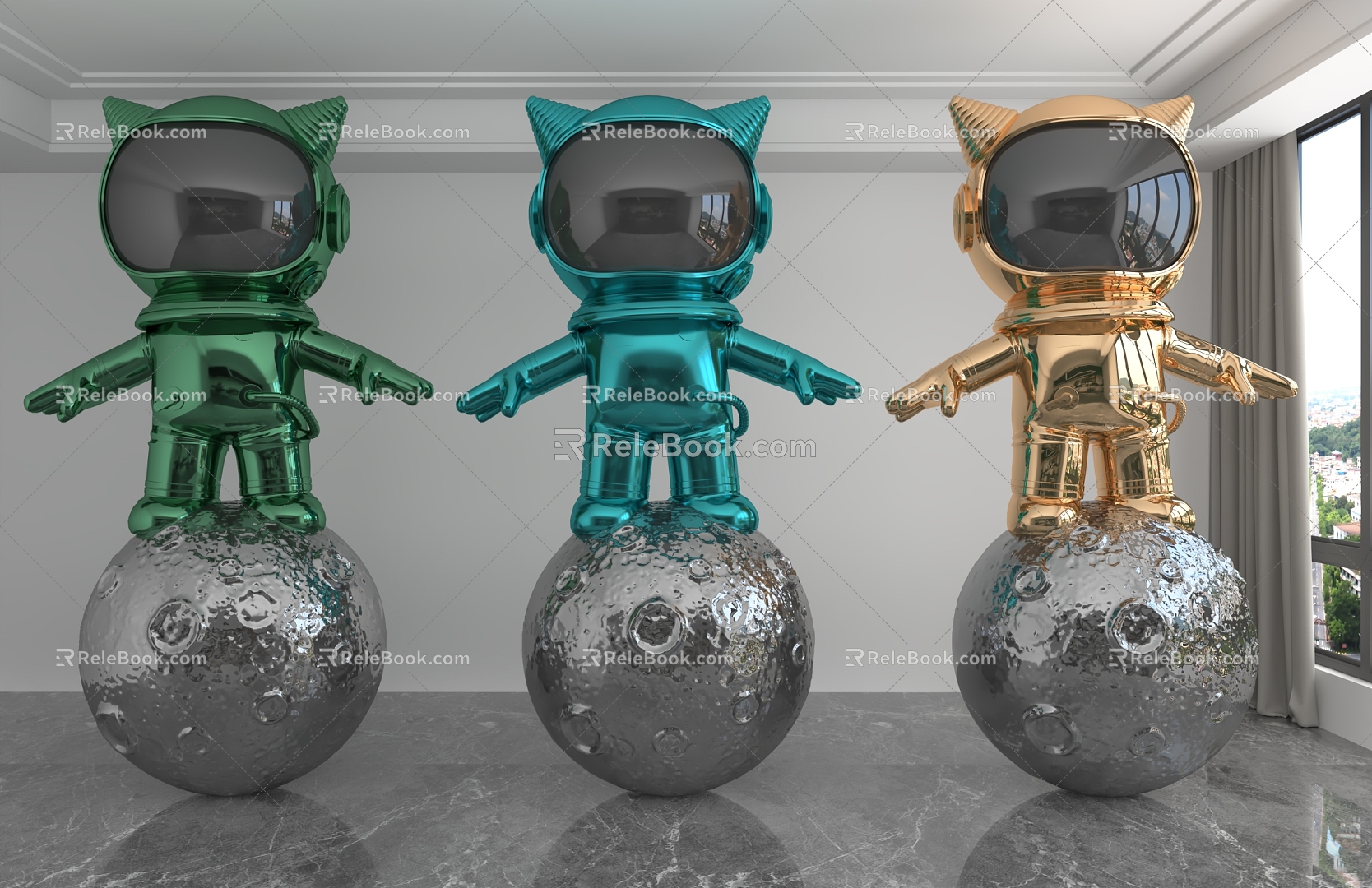 Modern Doll Ornaments 3d model