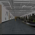 Fitness Gym With Treadmill Dumbbell And Workout Equipment For Training Sessions