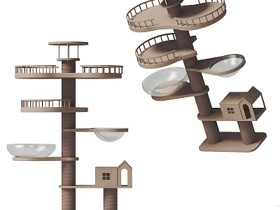 Durable Hardware Tools Used In Making Spiral And Multi Level Cat Climbing Structures 3d model
