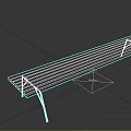 Modern Long Wooden Public Bench With Sleek Metal Legs For Outdoor Seating Areas