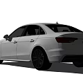 White Audi Sporty Sedan With Alloy Wheels And Front Design Exterior View