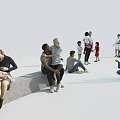 Group Of Diverse People Engaging In Various Activities In Open Space