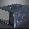 Blue Portable Microwave Oven With Handle And Control Panel For Home Use