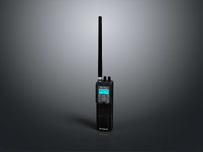 Military Weapon Communication Device Tactical Radio With Antenna And Screen 3d model