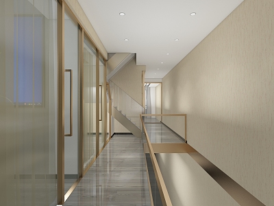 Modern Corridor Office Area Corridor 3d model