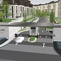 Residential Landscape Entry Featuring Curved Driveway Greenery Water Features And Canopy Covered Walkway