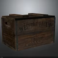 Vintage Wooden Storage Crate With Western Packing Chicago Branding And Metal Handles