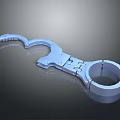 Silver Metal Handcuffs With Durable Design For Household Security And Safety Use