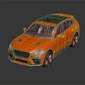 Orange Jaguar Sport SUV With Black Roof Shiny Exterior And Alloy Wheels