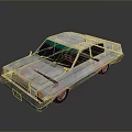 Vintage Silver Car With Green Windshield Classic Design And Sleek Body