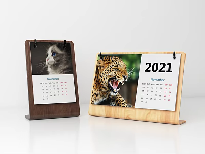 Modern Calendar Wooden Calendar 3d model