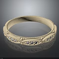 Elegant Cream Colored Bracelet With Beaded Edges And Blue Accents Design