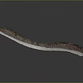 Natural Curved Landform With Layered Red Rock And Green Vegetation On Top White Base
