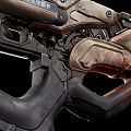 Modern science fiction submachine gun 3d model