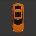 Orange Sports Car with Black Roof and Sleek Modern Design Alloy Wheels on Reflective Surface