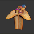 Orange 3D Printed Medical Device Anatomical Structure with Internal Detailed Design