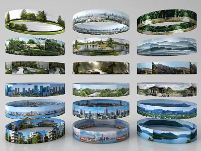 Comprehensive Aerial Planning With Urban Landscapes Natural Parks And River Views 3d model