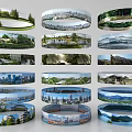 Comprehensive Aerial Planning With Urban Landscapes Natural Parks And River Views