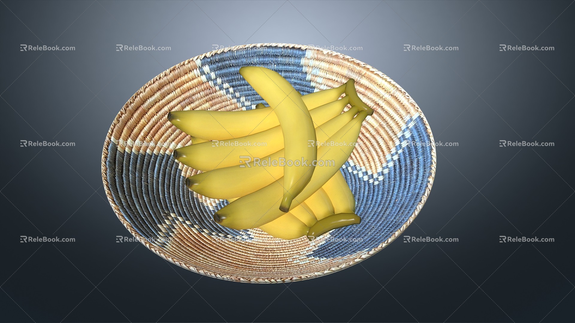 Banana Bananas Fruit Plate 3d model