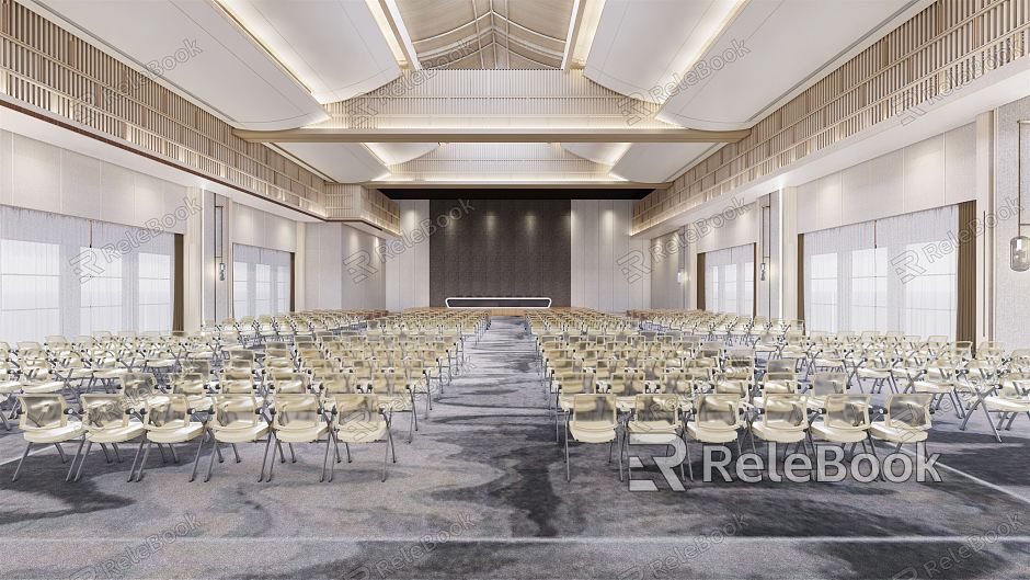 New Chinese-style Conference Hall Report Hall model