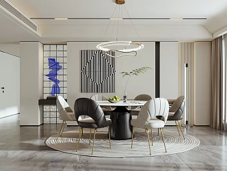 Light Luxury Restaurant 3d model
