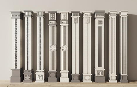 Villa Pillars 3d model