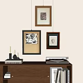 Abstract decorative painting ornaments combination 3d model