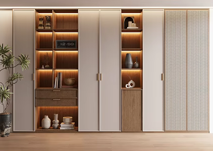 Middle Style Bookcase 3d model