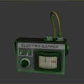 Vintage Electro Sapper Device With Metal Casing Knobs Dial And Orange Cable