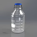 Medical Graduated Bottles with 0.5L 1L 2L Capacities Transparent Design and Blue Caps