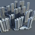 Modern High Rise Residential Buildings With Multiple Towers And Contemporary Design