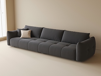 Modern three-person sofa 3d model