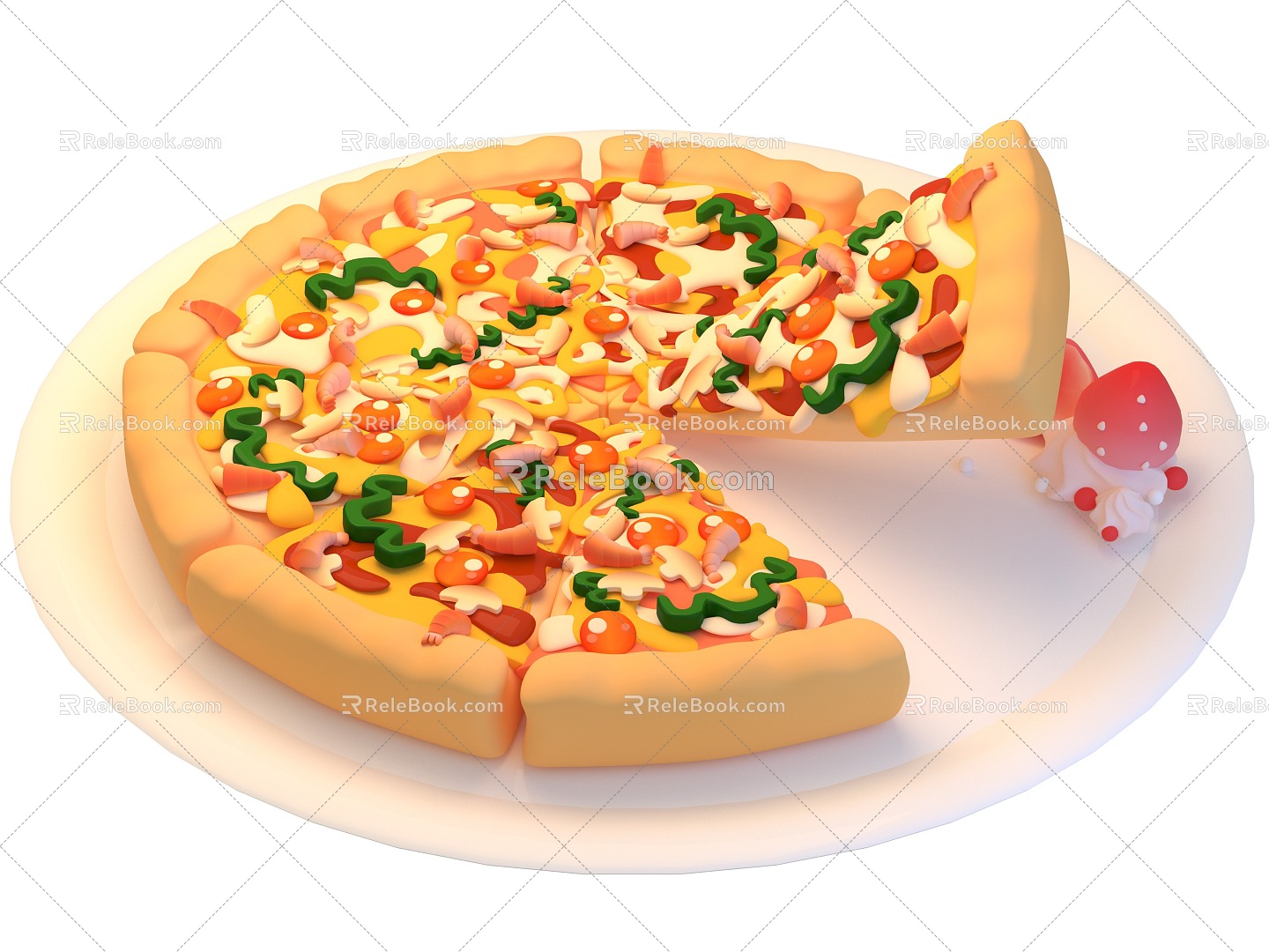 Pizza food 3d model