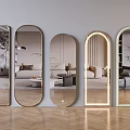 Stylish Mirrors With Various Shapes In Modern Living Room Decor